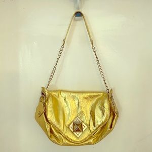 Authentic Sonia Rykiel Metallic Leather bag